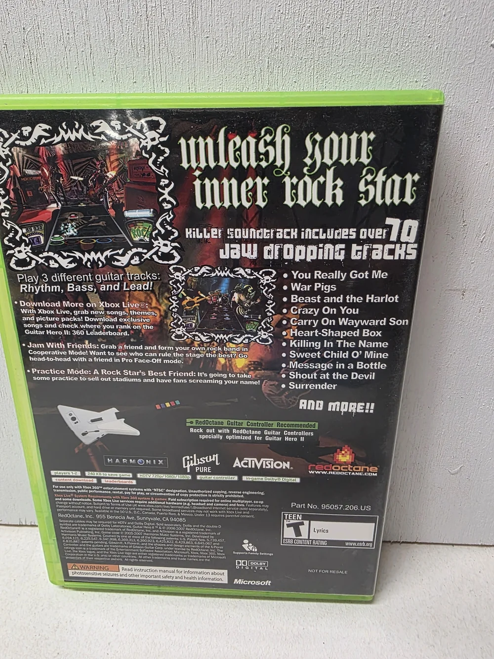 Guitar Hero II Xbox 360 2007 Tested Working Disc & Case No Manual